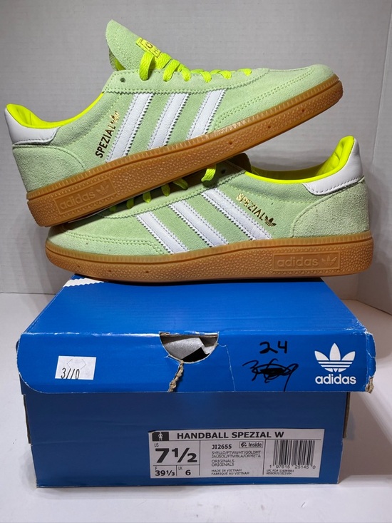 adidas Shoes - adidas Handball Spezial W Lime Green Suede with Gum Sole
